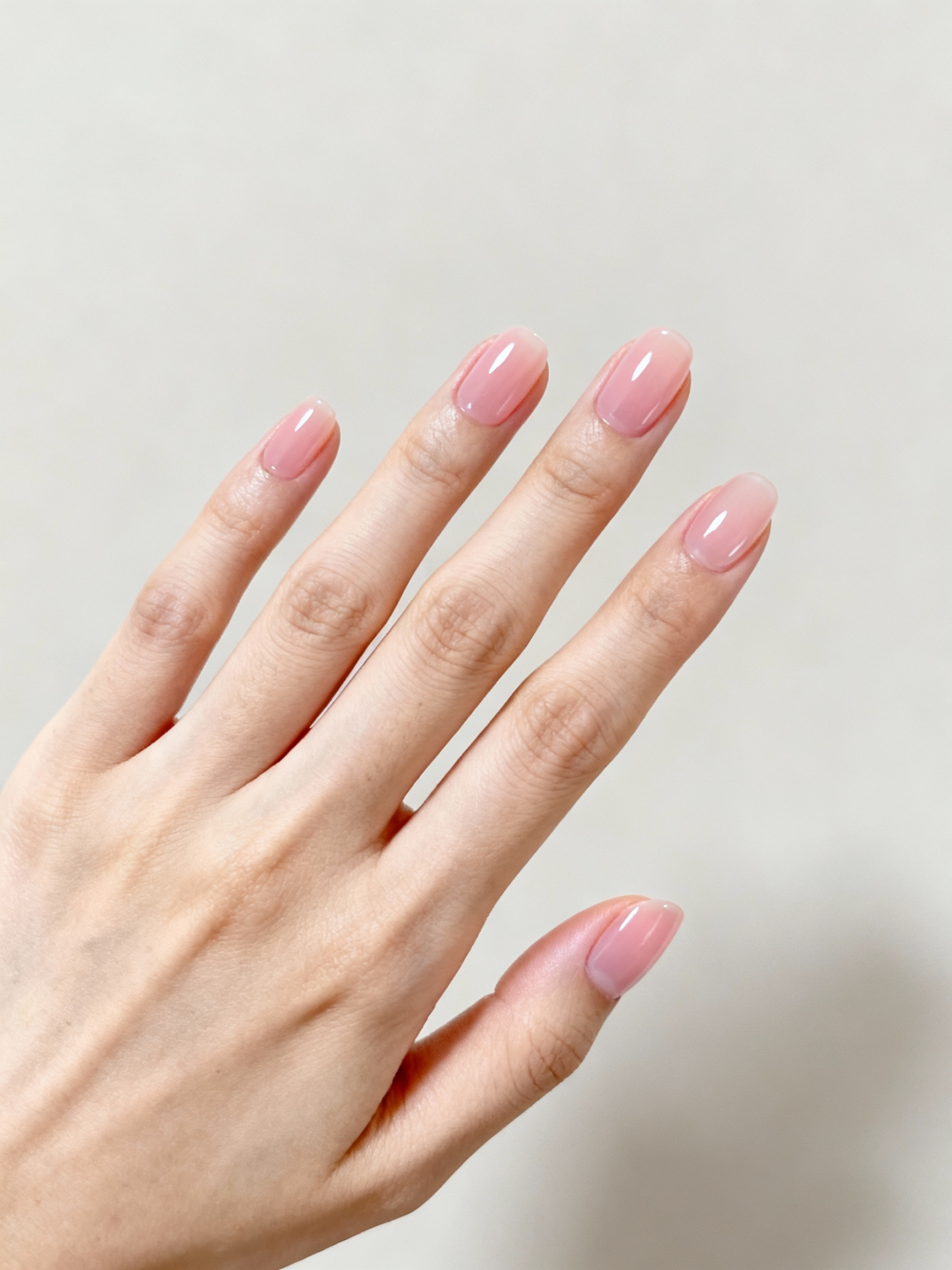 sheer rosy jelly manicure glow