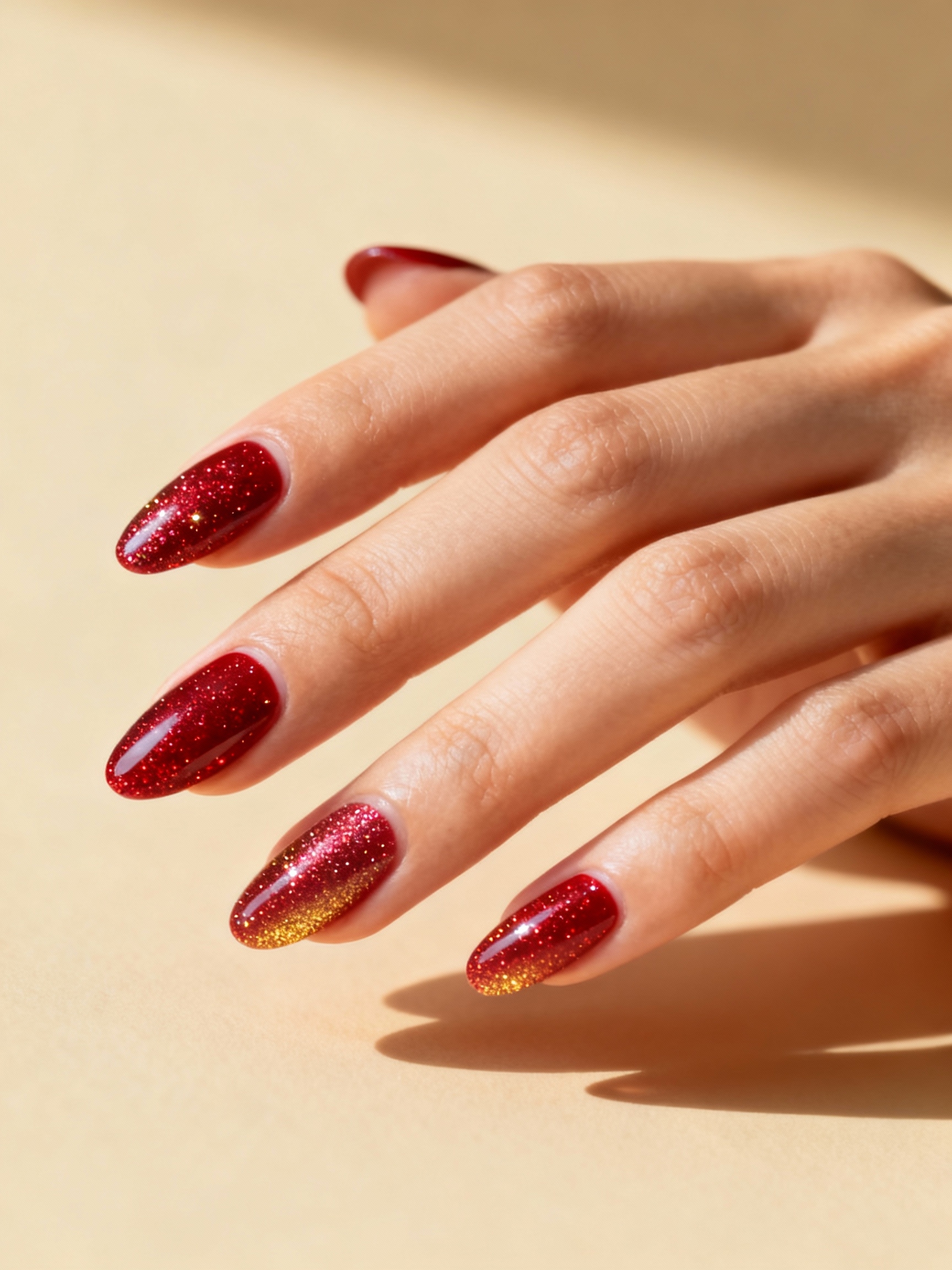 sheer ruby micro glitter glow