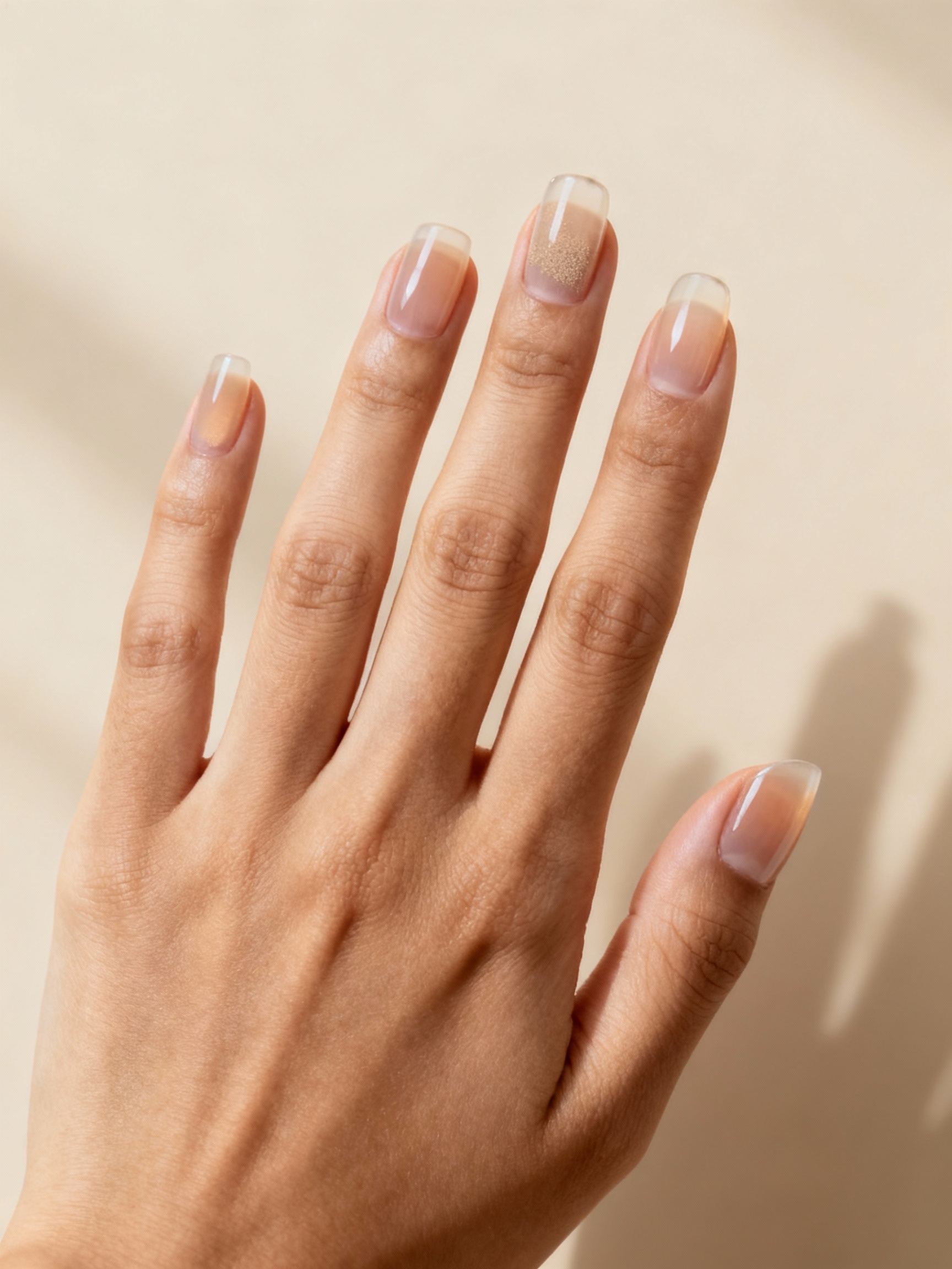 sheer translucent beige glow