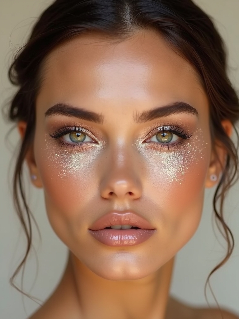 shimmery asymmetrical under eye tears