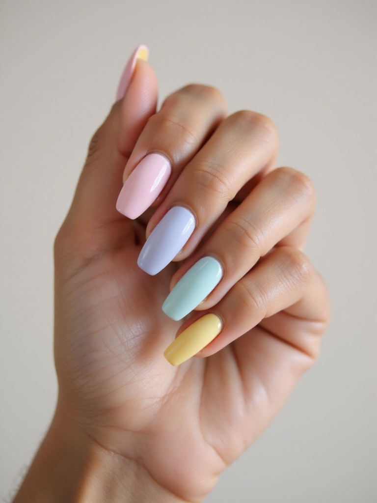 side french pastel swoop manicure