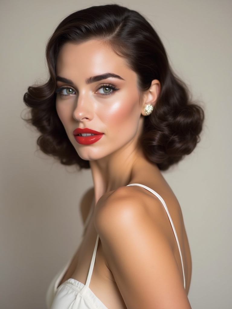 silver taupe lids glossed red