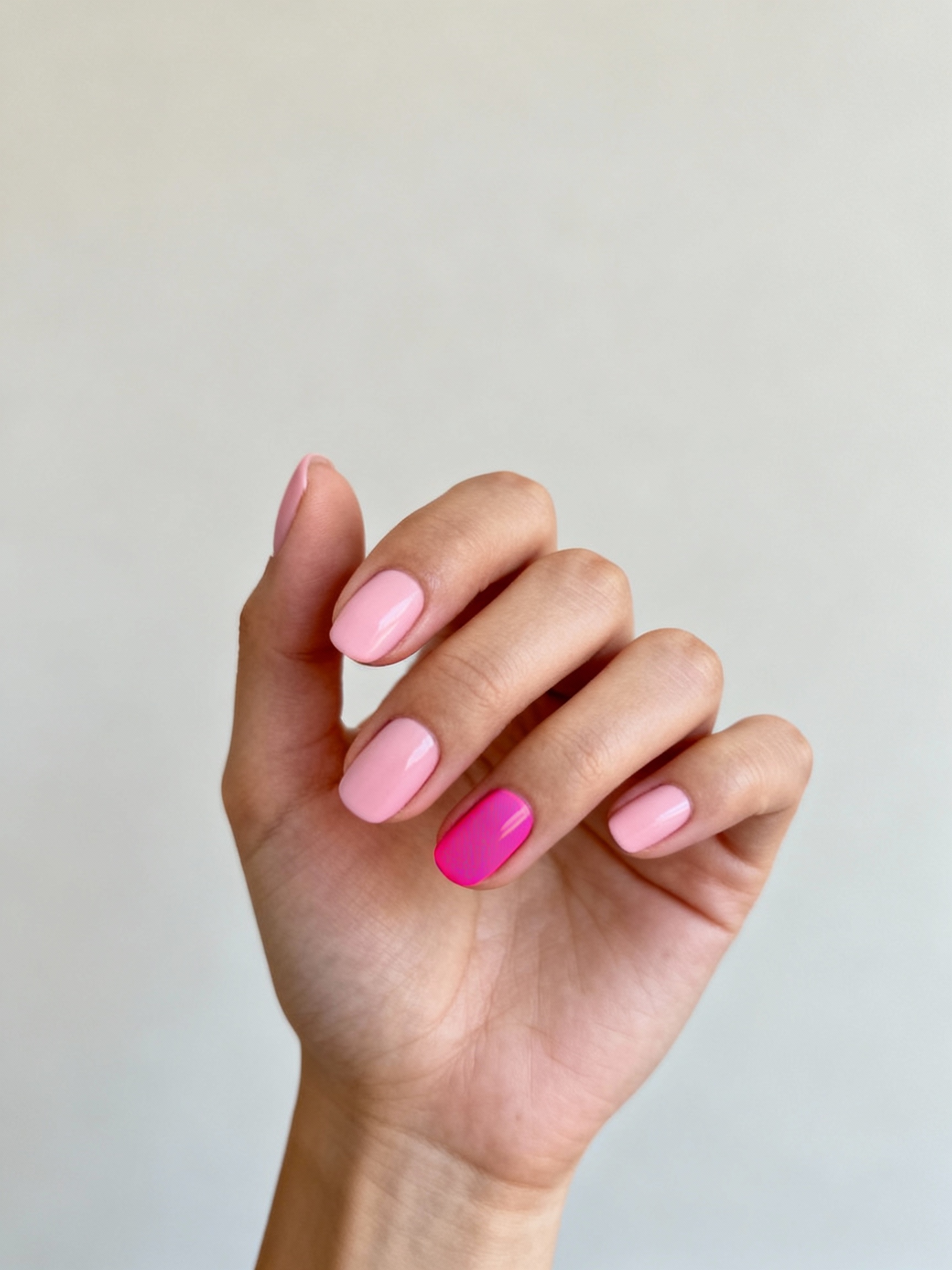 single neon pink accent