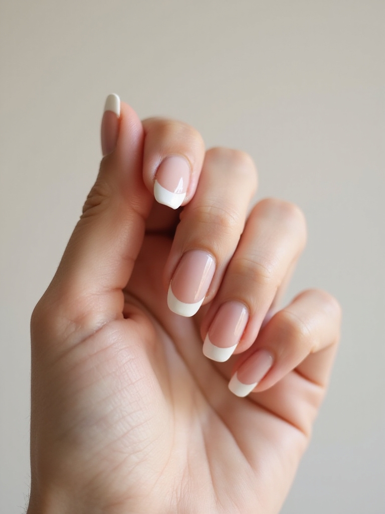 skinny micro french edges almond