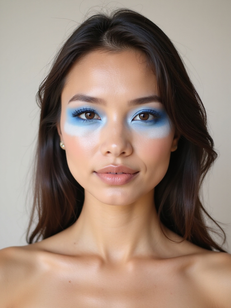sky blue watercolor shimmer gradient