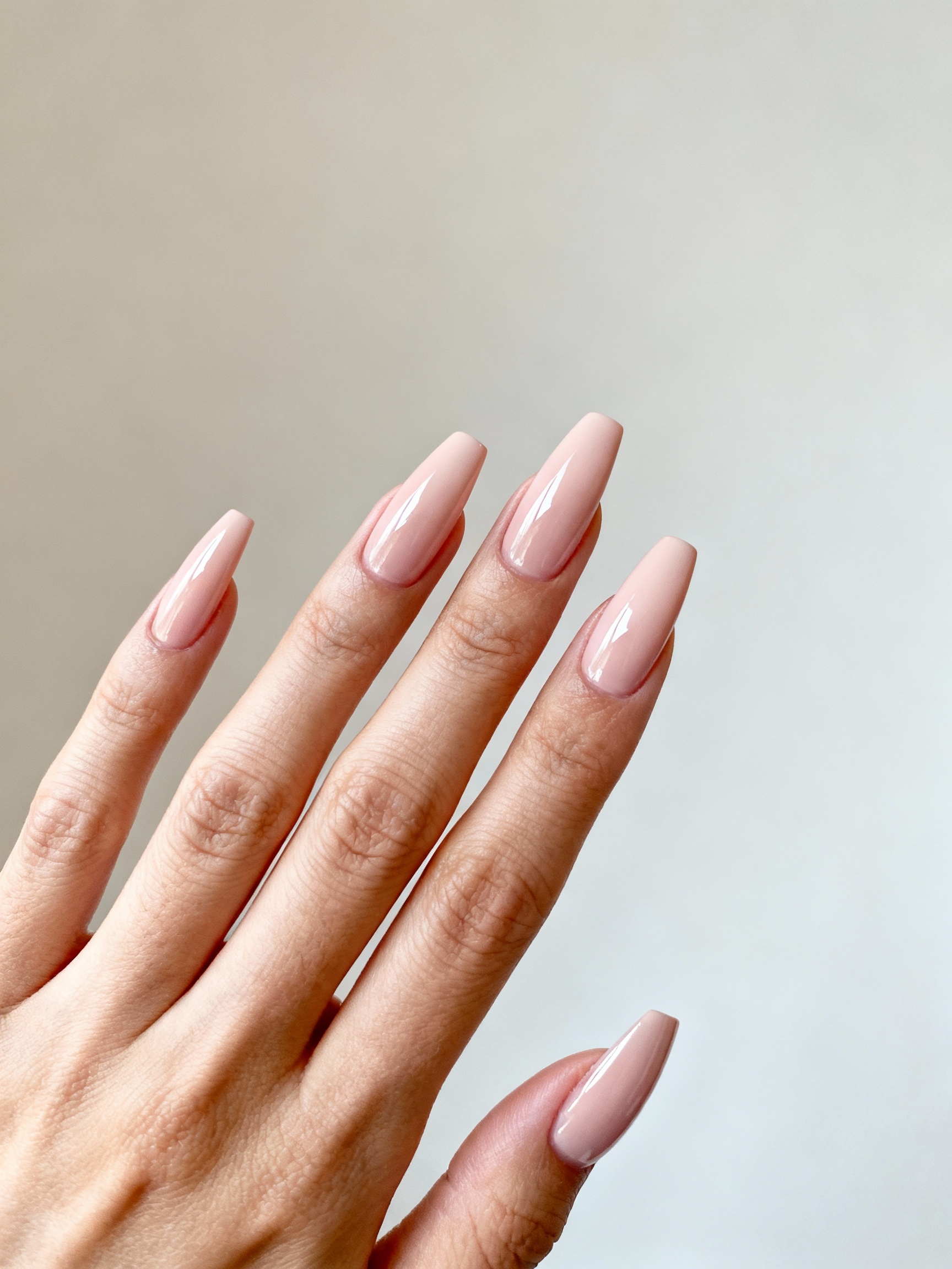 sleek glossy coffin nailstyles