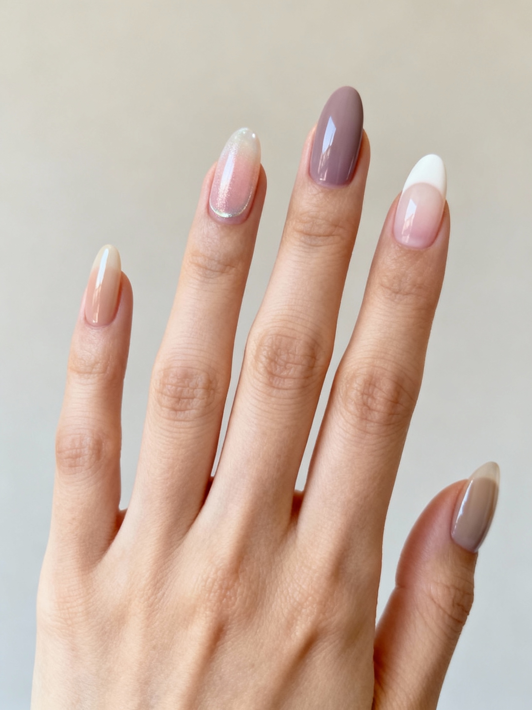 sleek modern almond nail styles