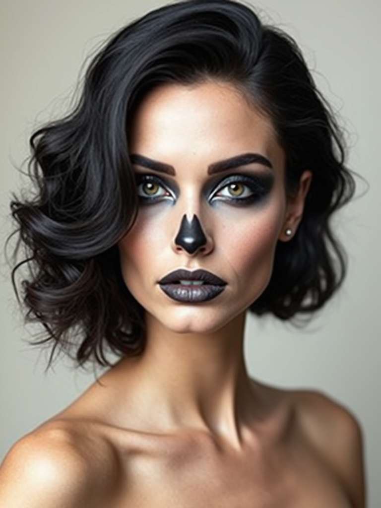 smoky diffused skeleton cheekbones