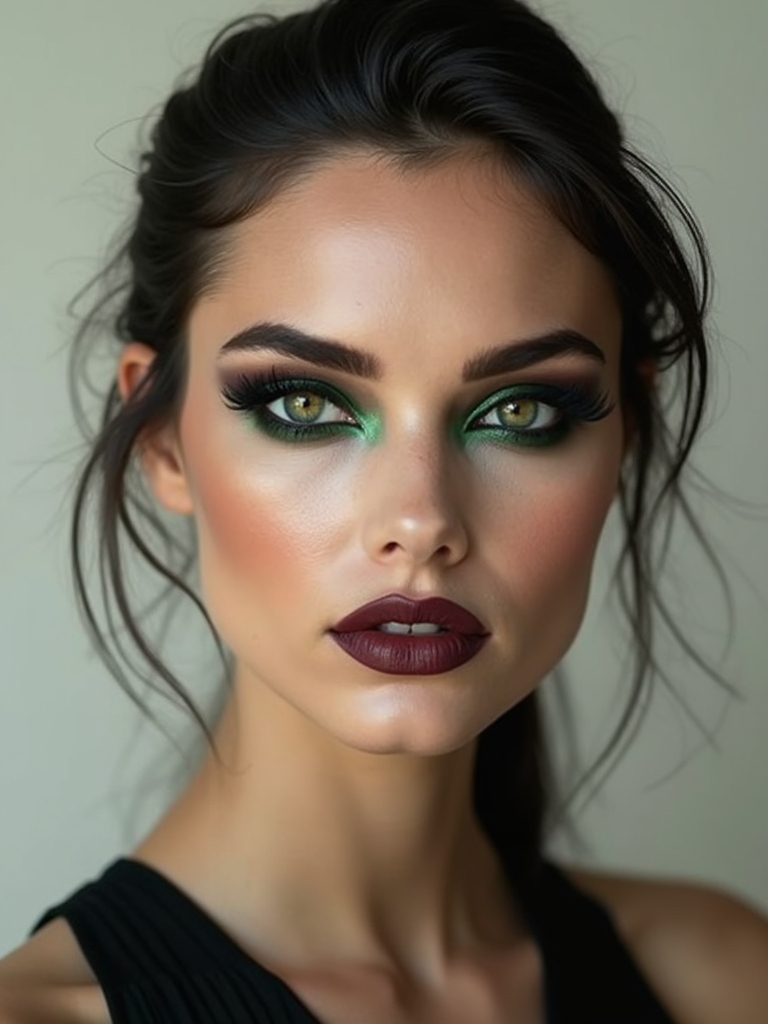 smoky emerald witchy glam