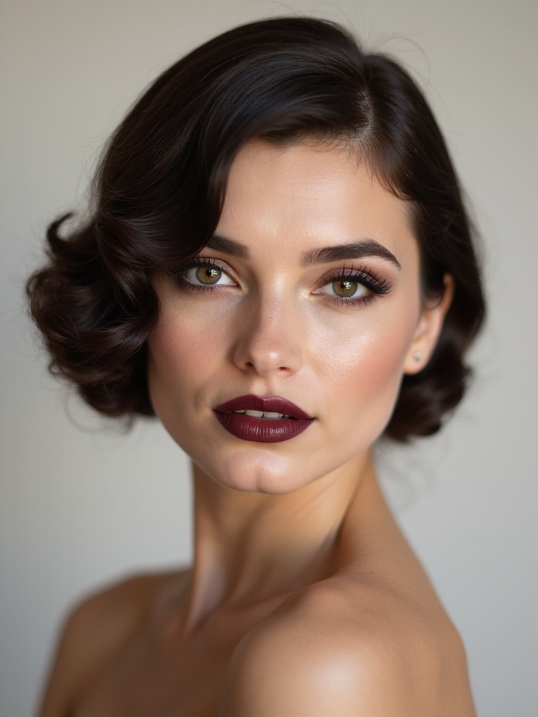 smoky eyes cupid s bow