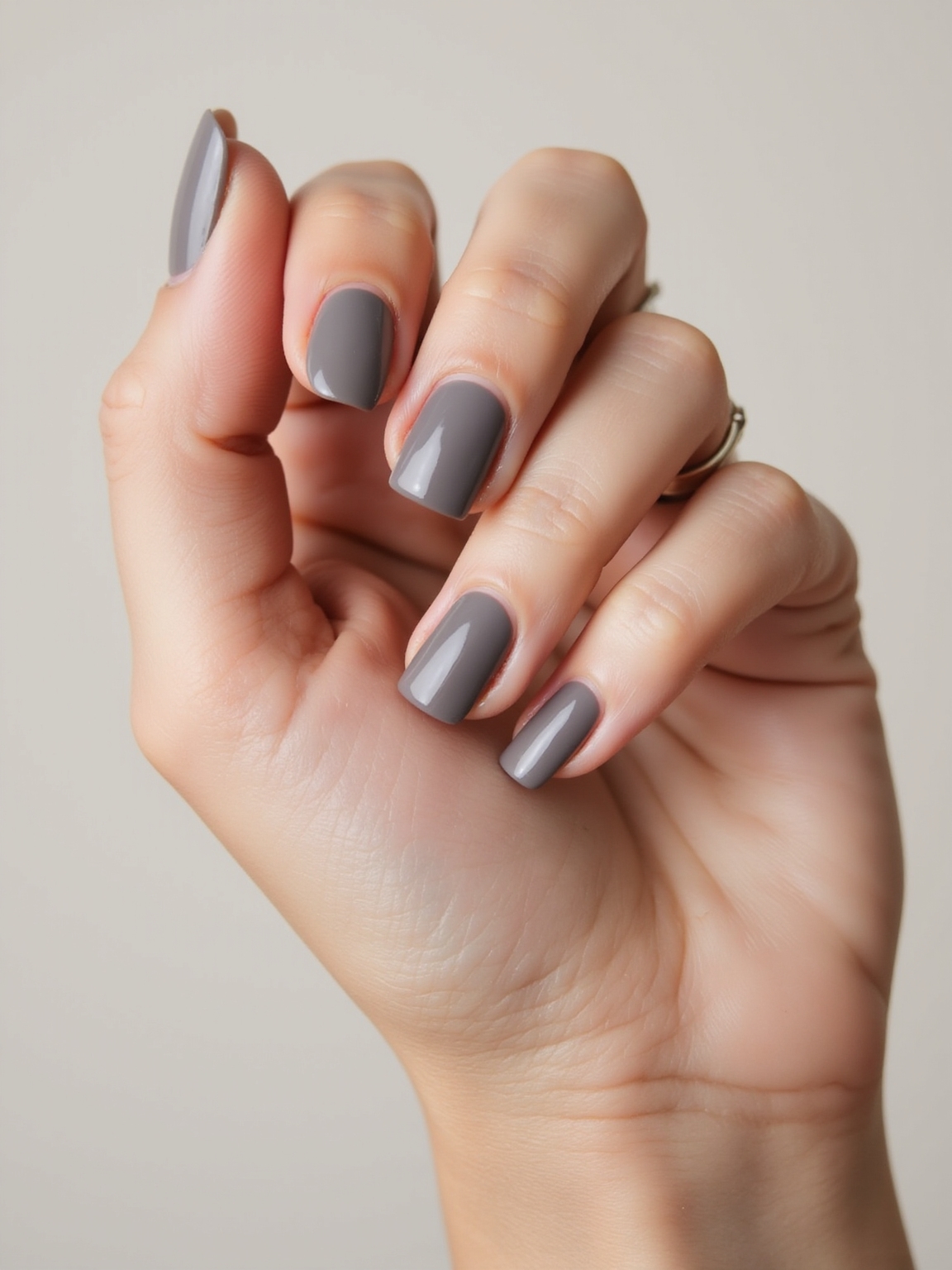 smoky taupe chic nails