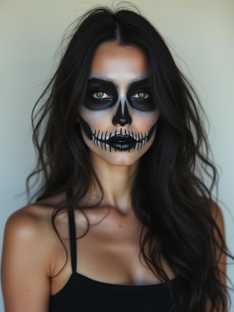 smudged charcoal sculpted skull