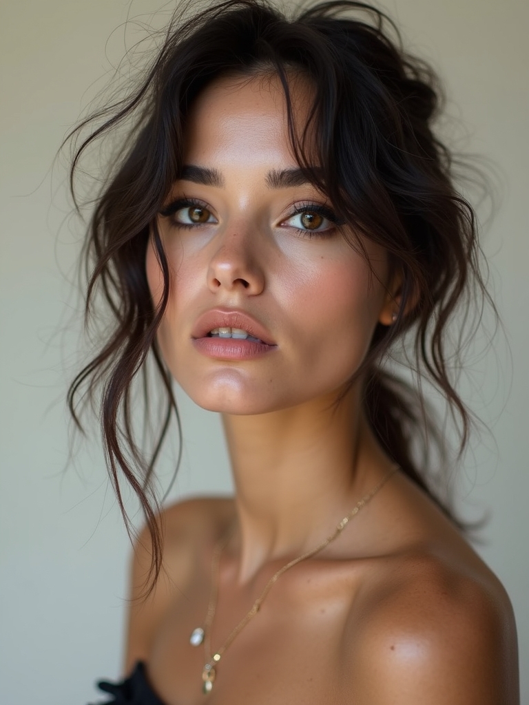 smudged kohl bare skin