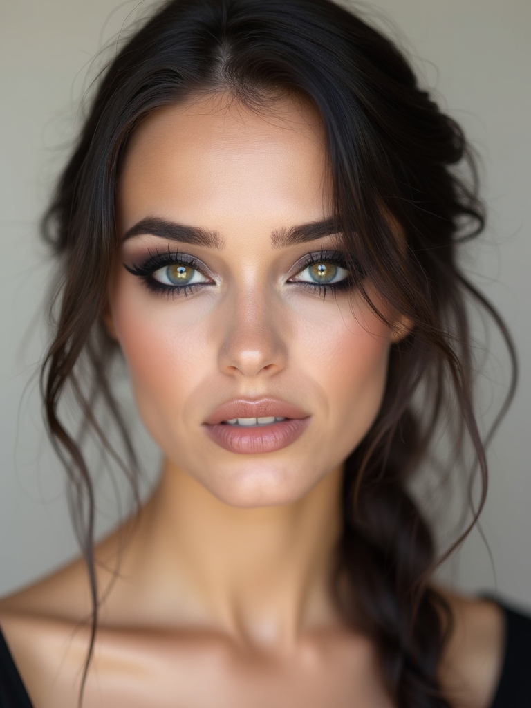 smudged kohl halo eye