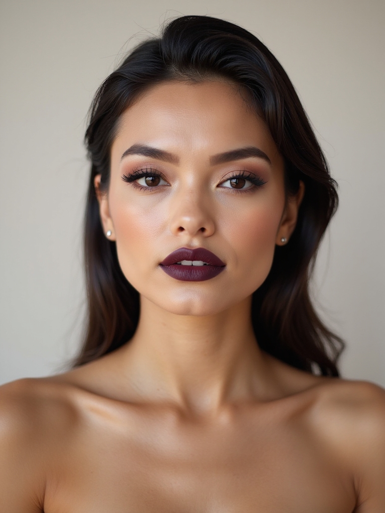 smudged plum lips softened liner