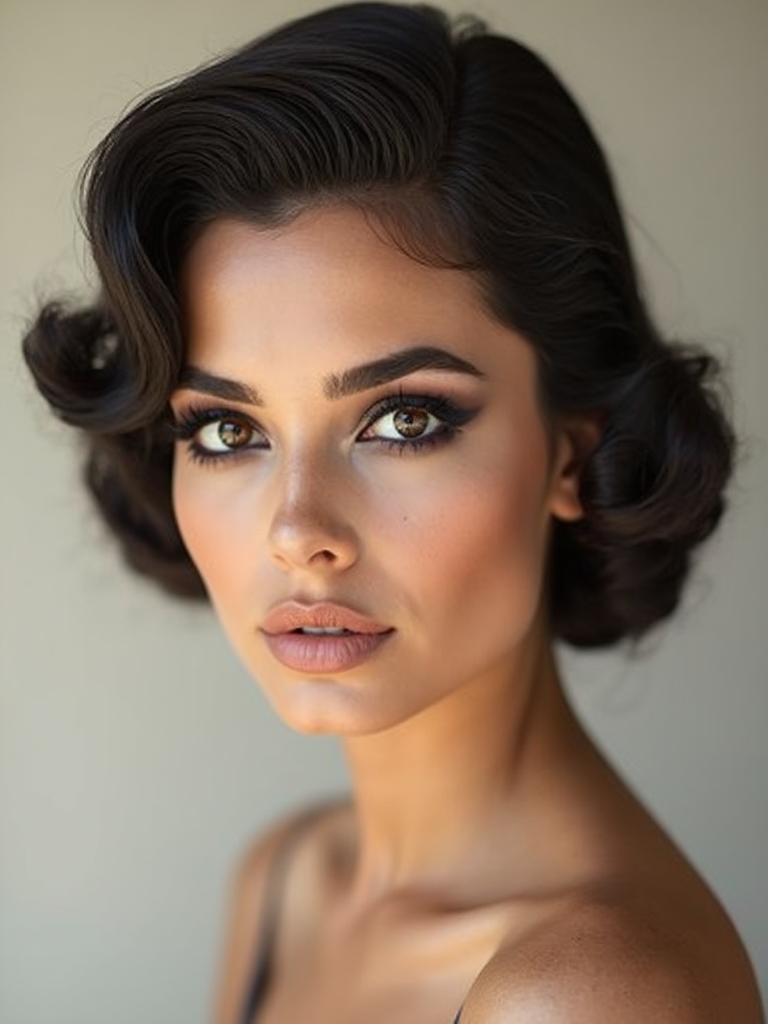 smudged velvety 60s winged eye