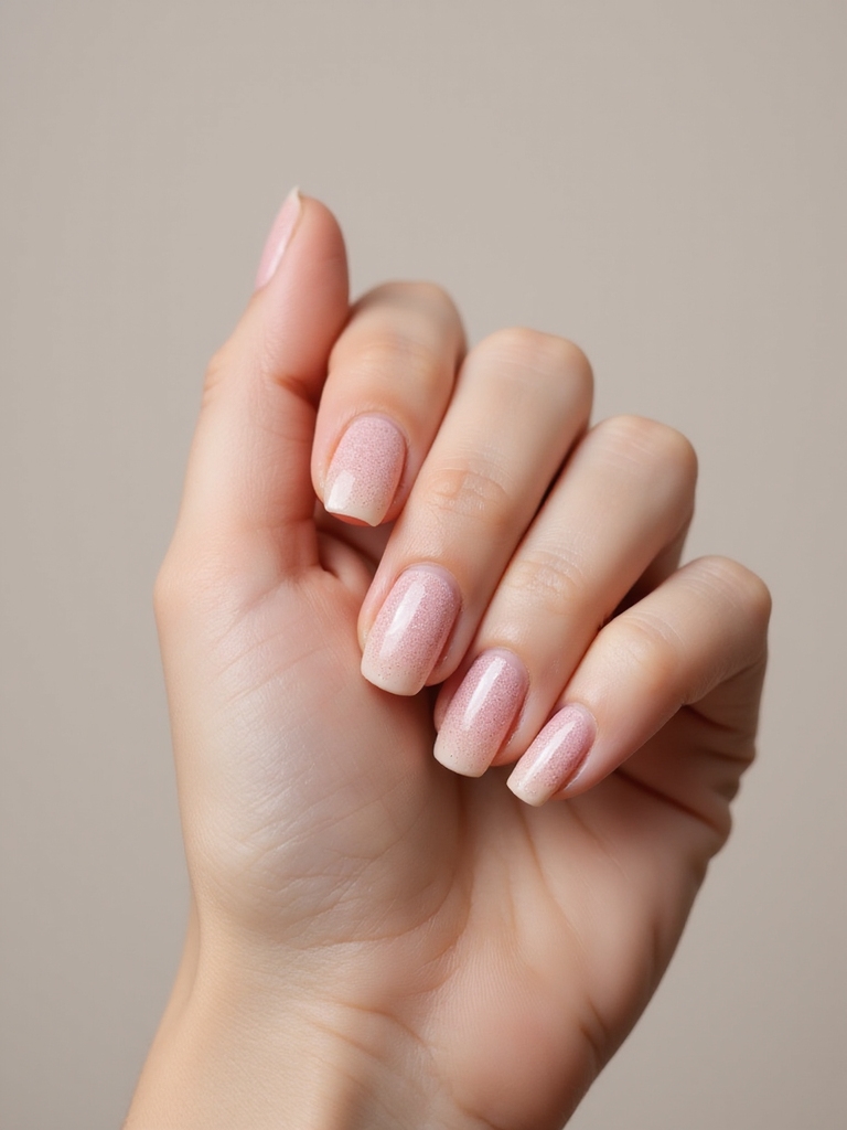 soft baby pink glitter gradient