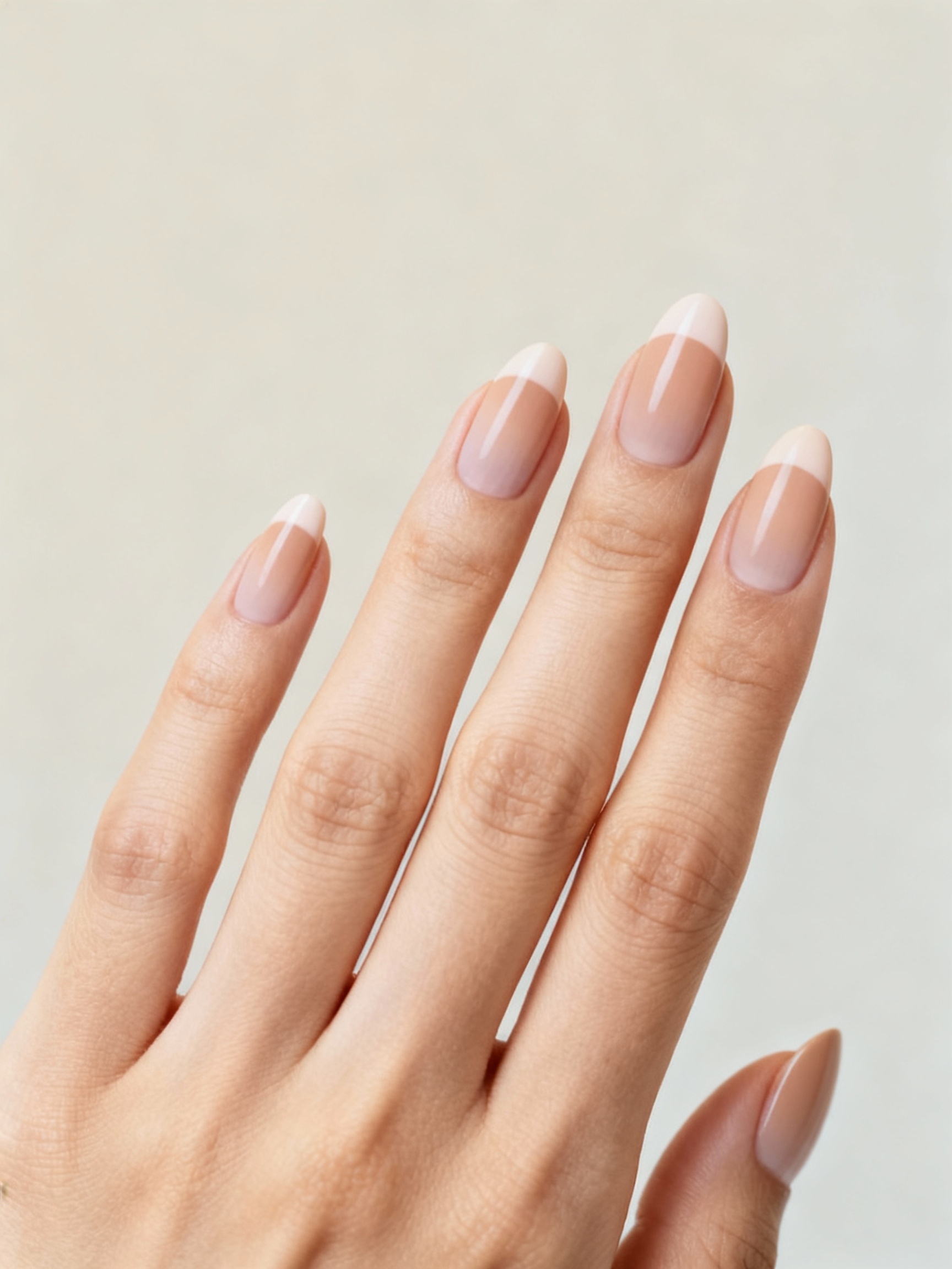 soft blush to white ombr