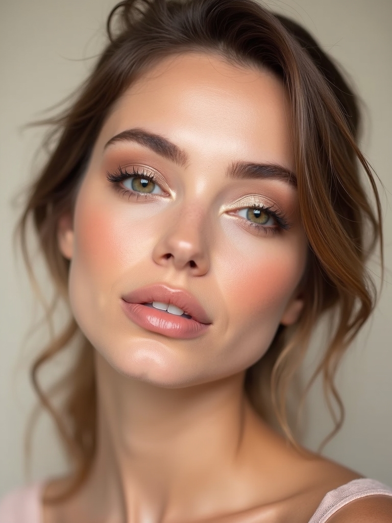 soft champagne shimmer lids