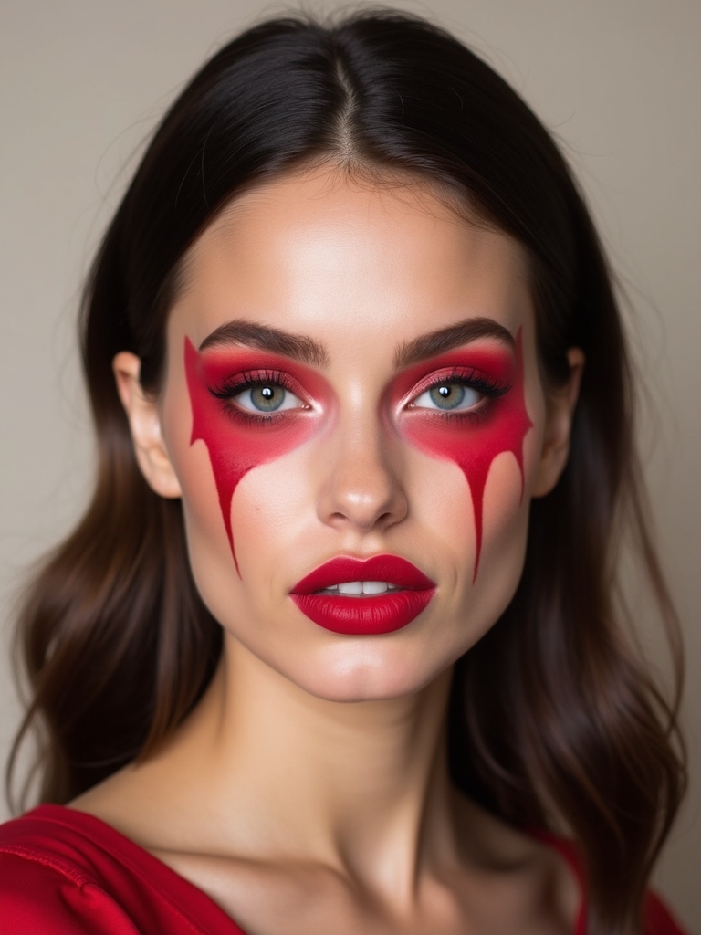 soft heart shaped cheek draping