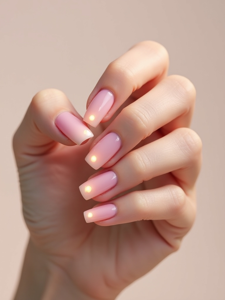 soft milky blush glow