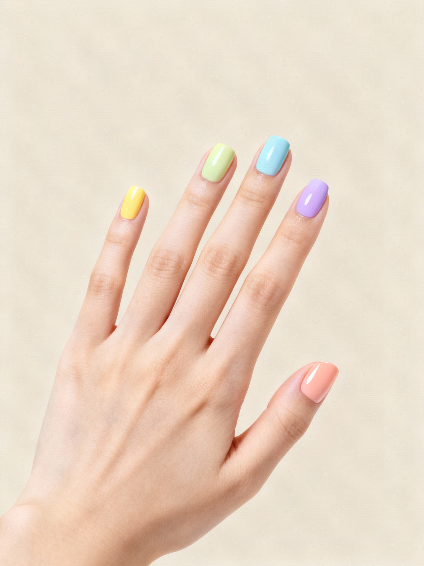 soft pastel manicure mix match