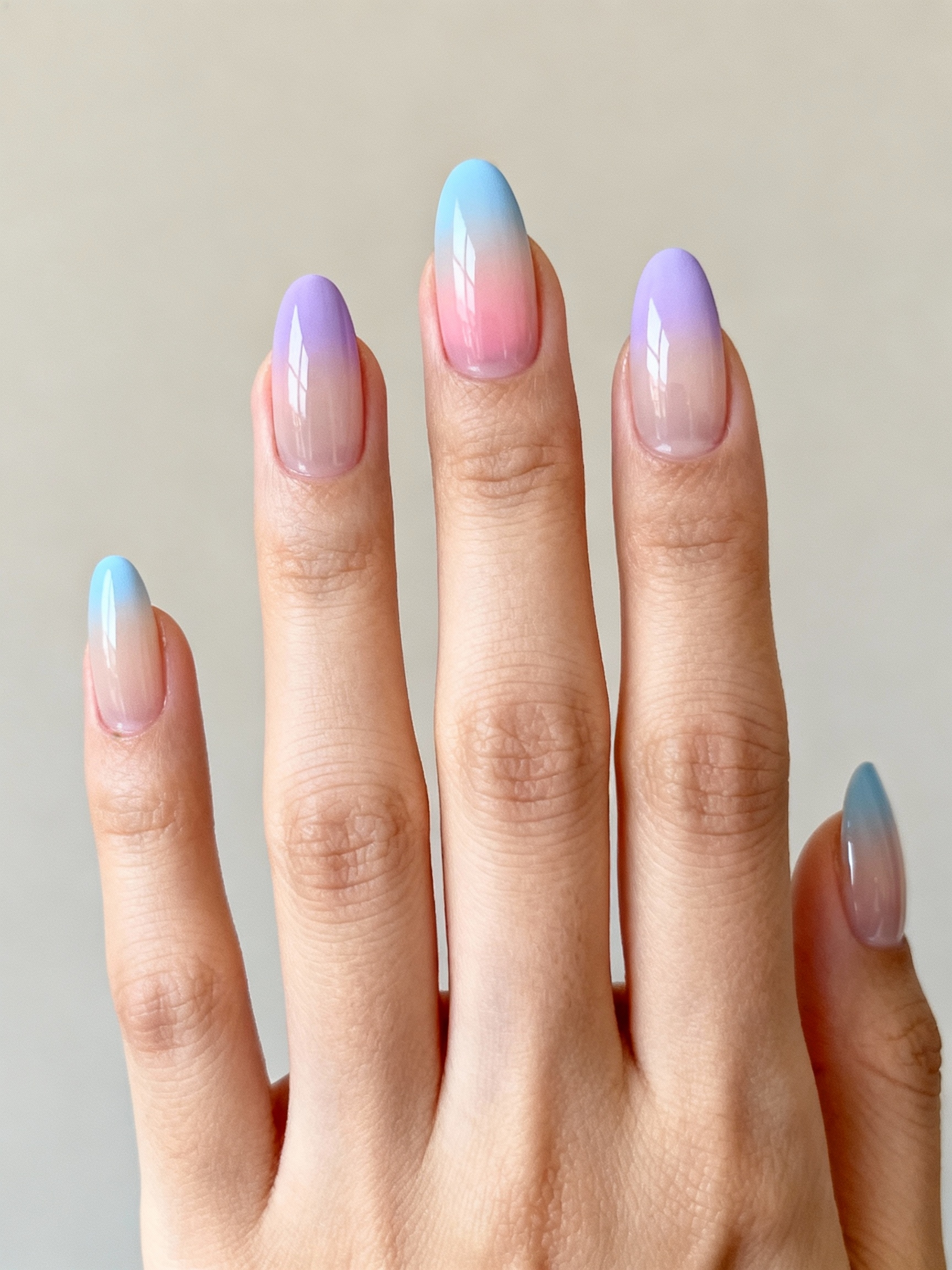 soft pastel ombr nails