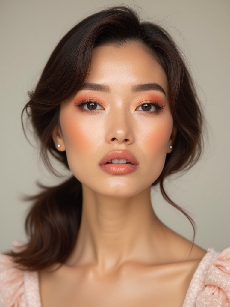 soft peach dewy daytime glow