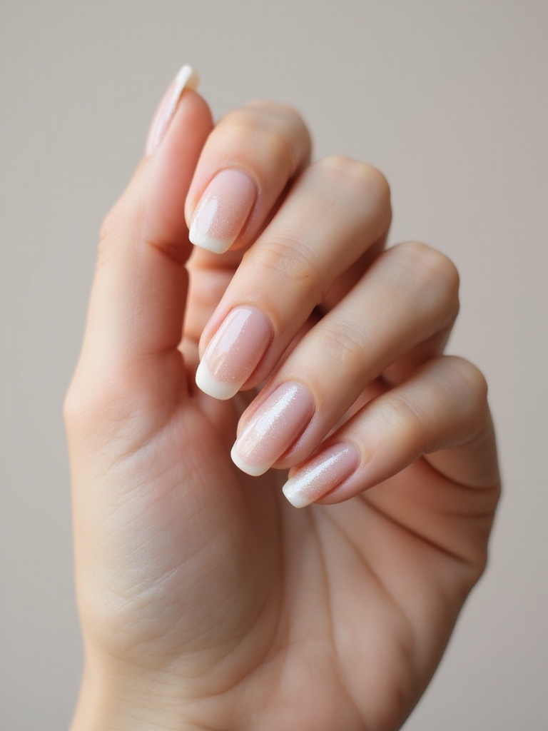 soft pearlescent champagne veil