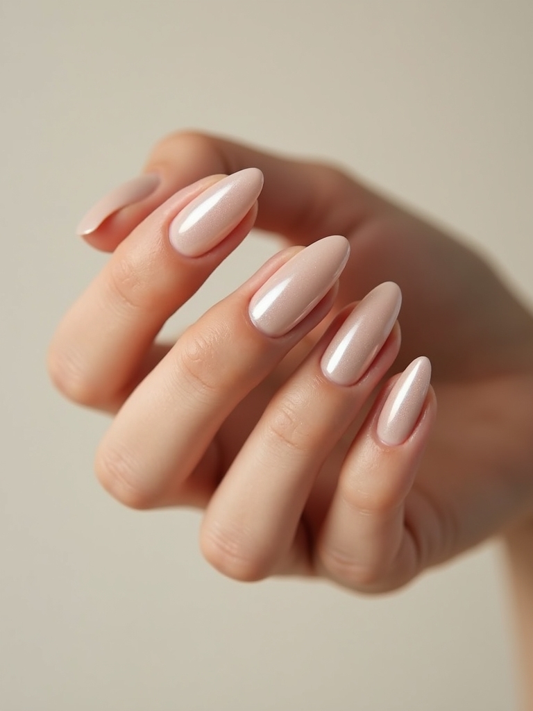 soft pearlized champagne sheen