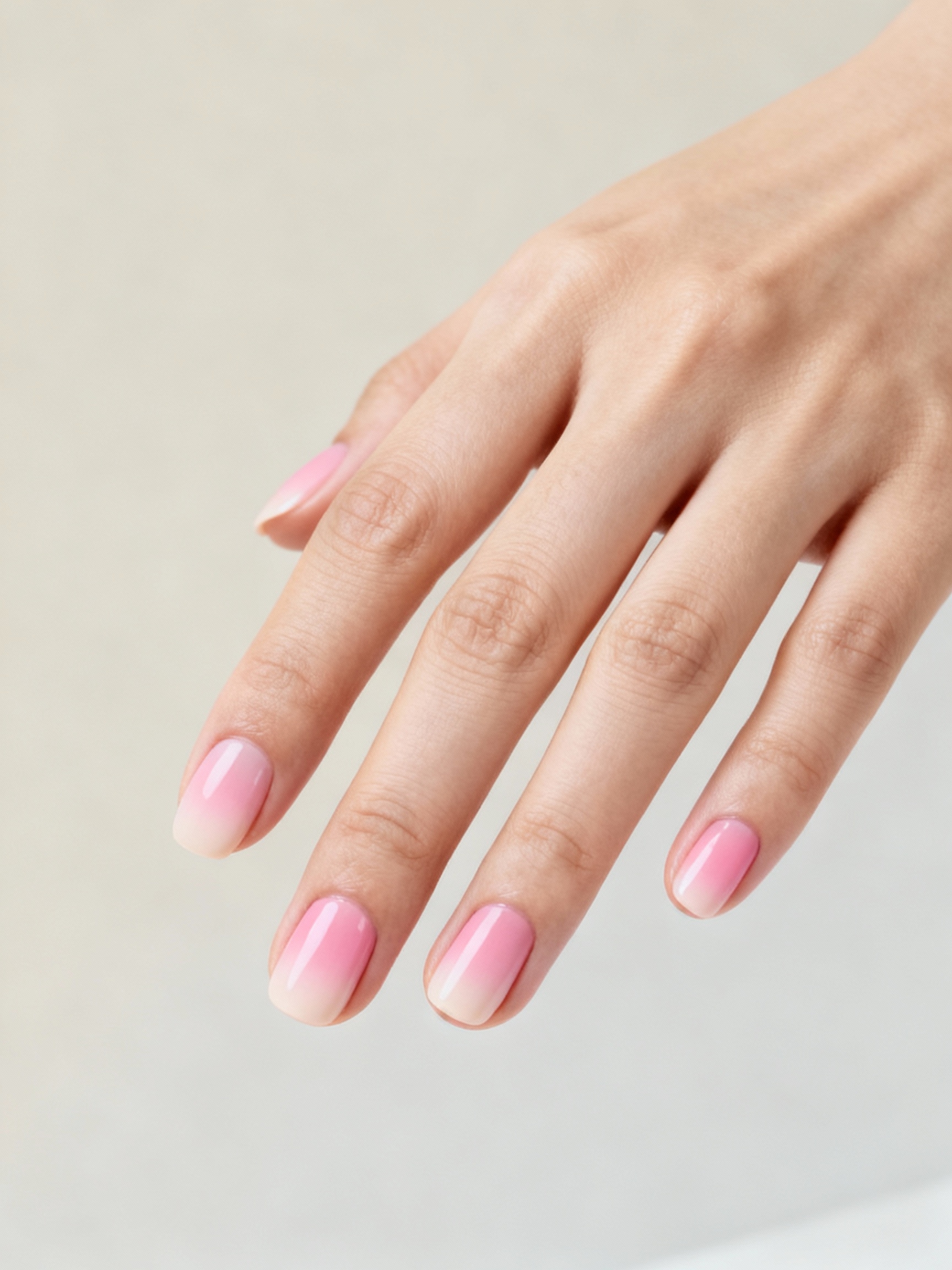 soft rosy milky ombr