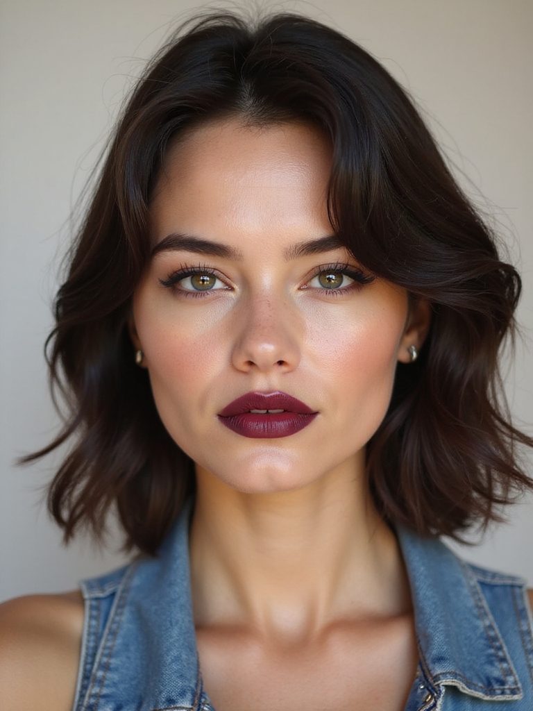 soft smudged berry brows