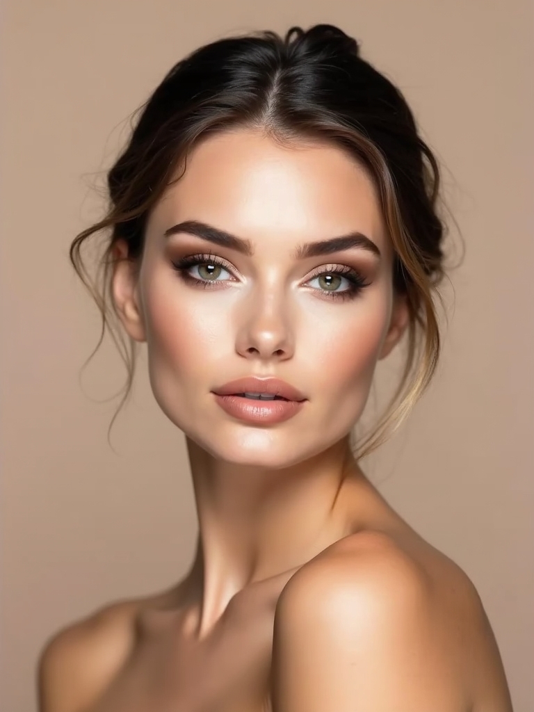 soft taupe blurred polished eyes