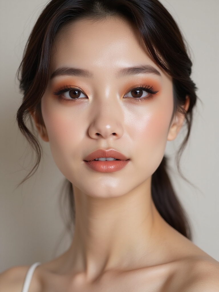 soft tea toned eyewash layers