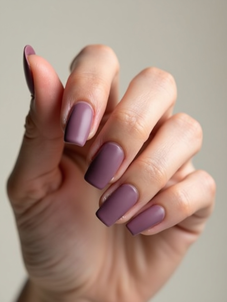 soft touch dusty mauve manicure