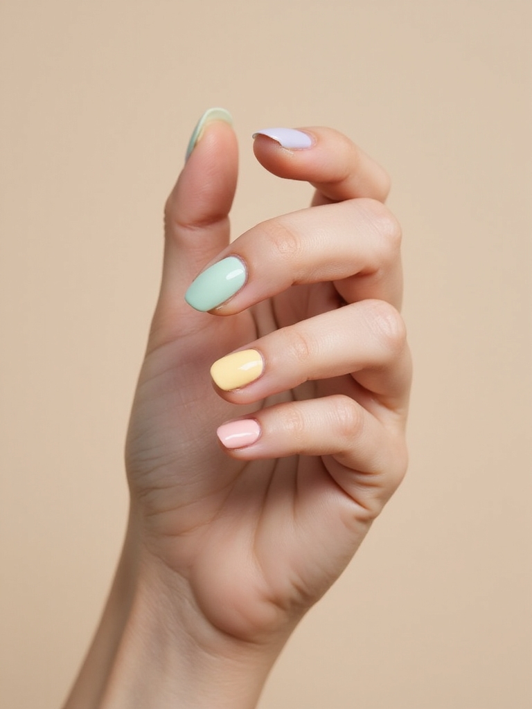 sorbet pastel micro accent nails