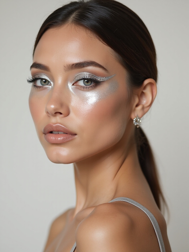 sparkling floating negative space liner