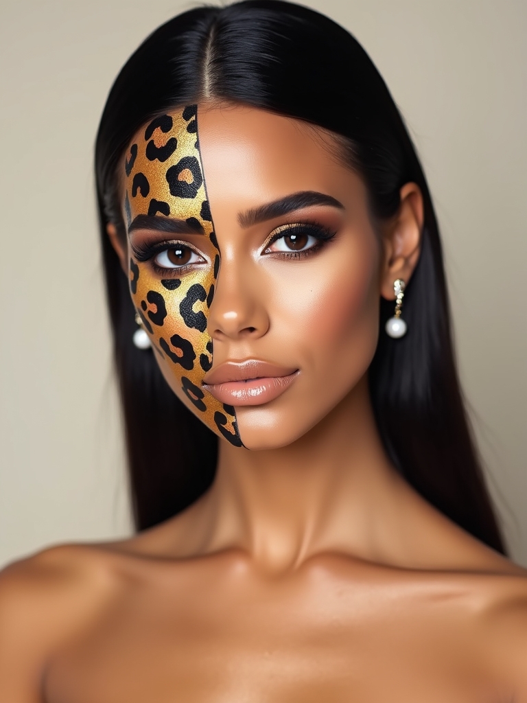 split glam leopard shimmer