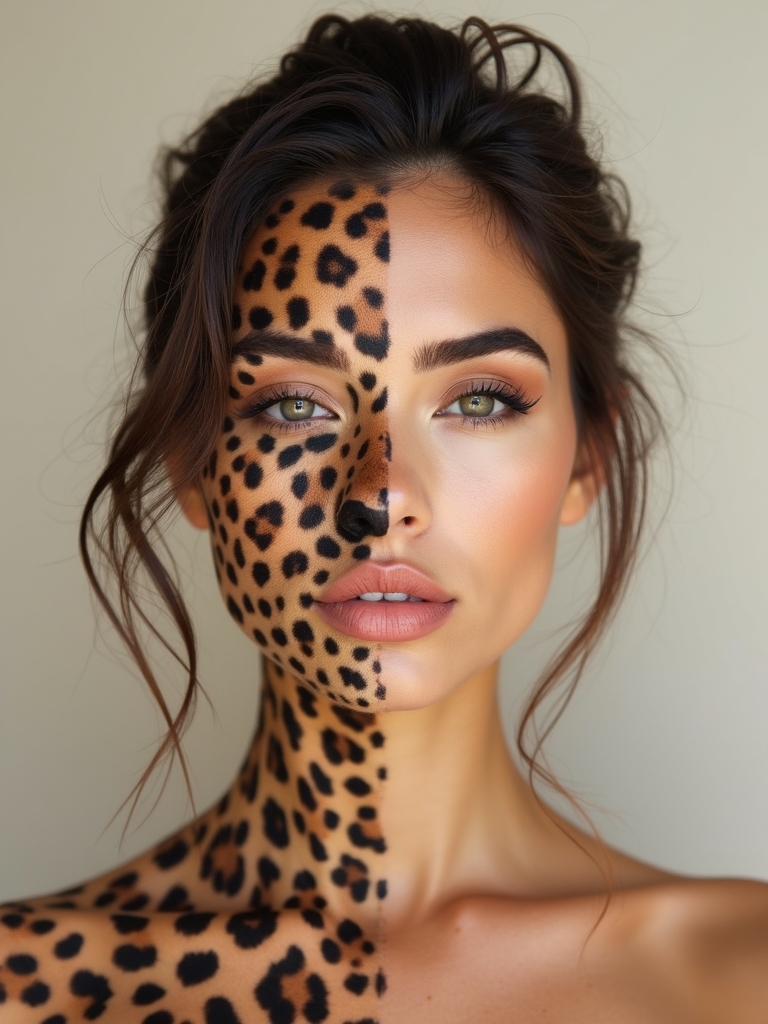 split text cheetah meets glam
