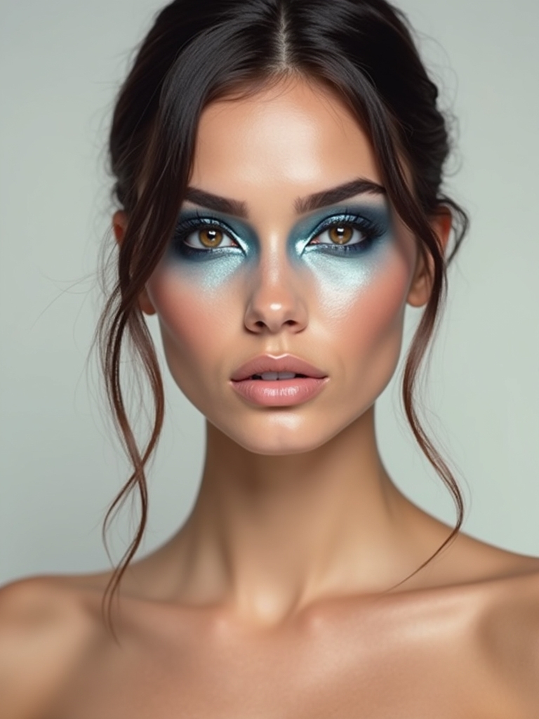 steel blue foiled spotlight gaze