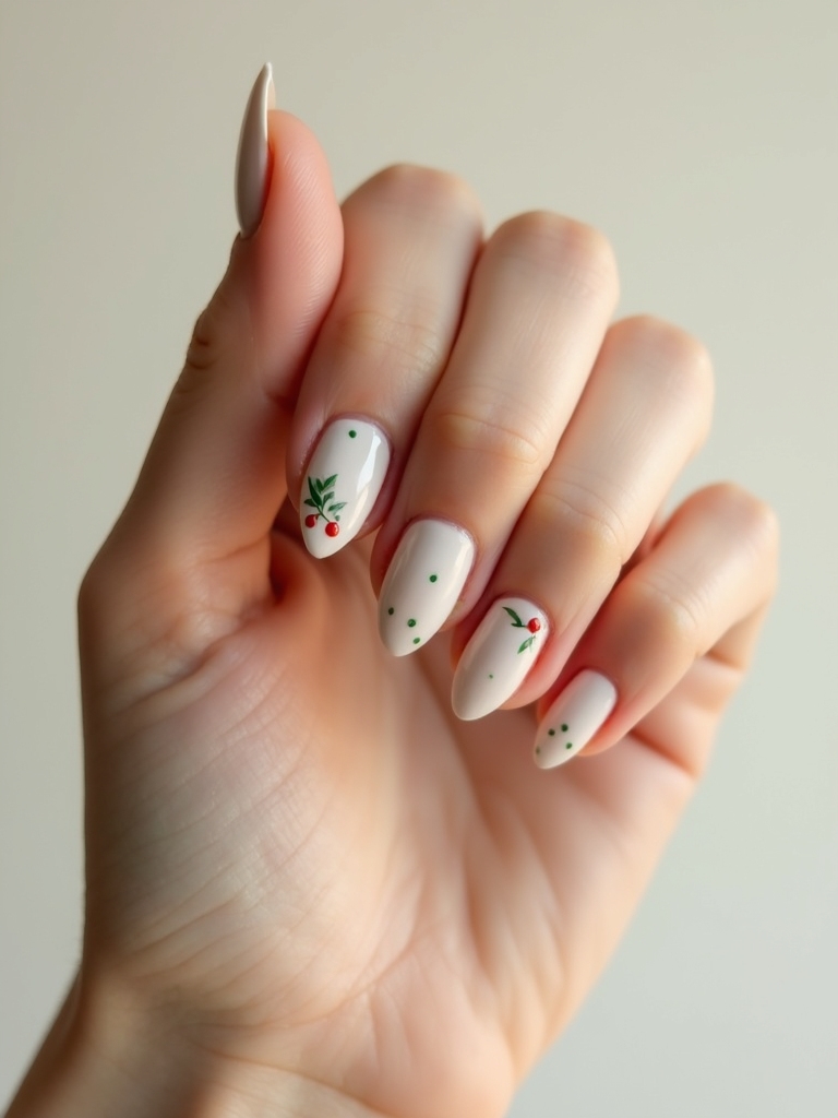 subtle mistletoe dot clusters