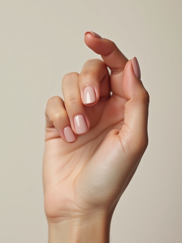 subtle natural glossy manicure glow