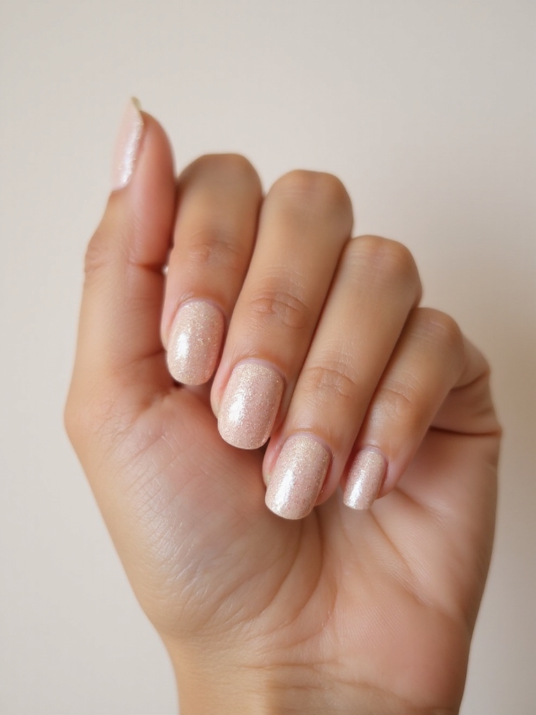 subtle neutral sparkle wash