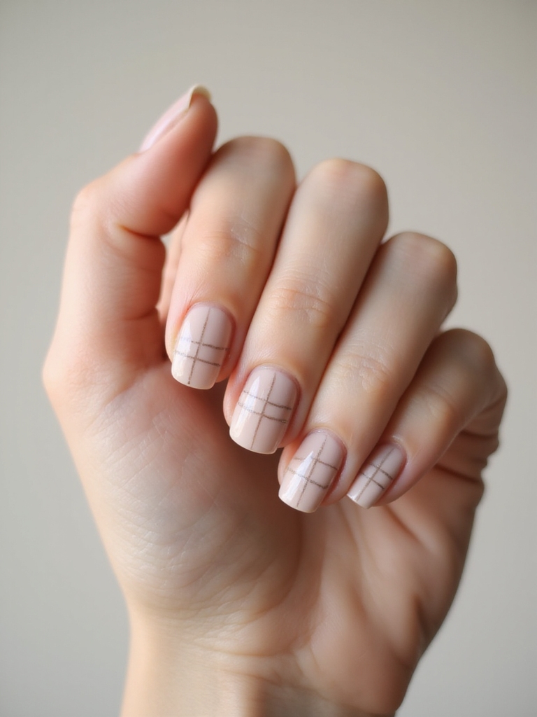 subtle taupe thin grid