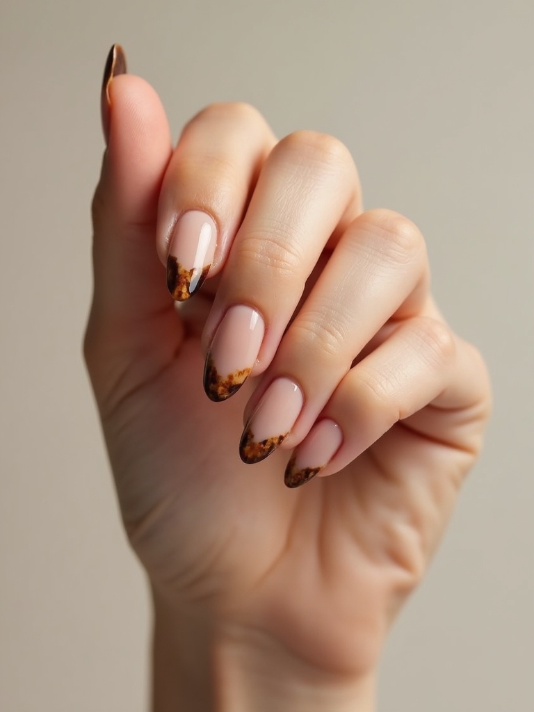 subtle tortoiseshell gold accents