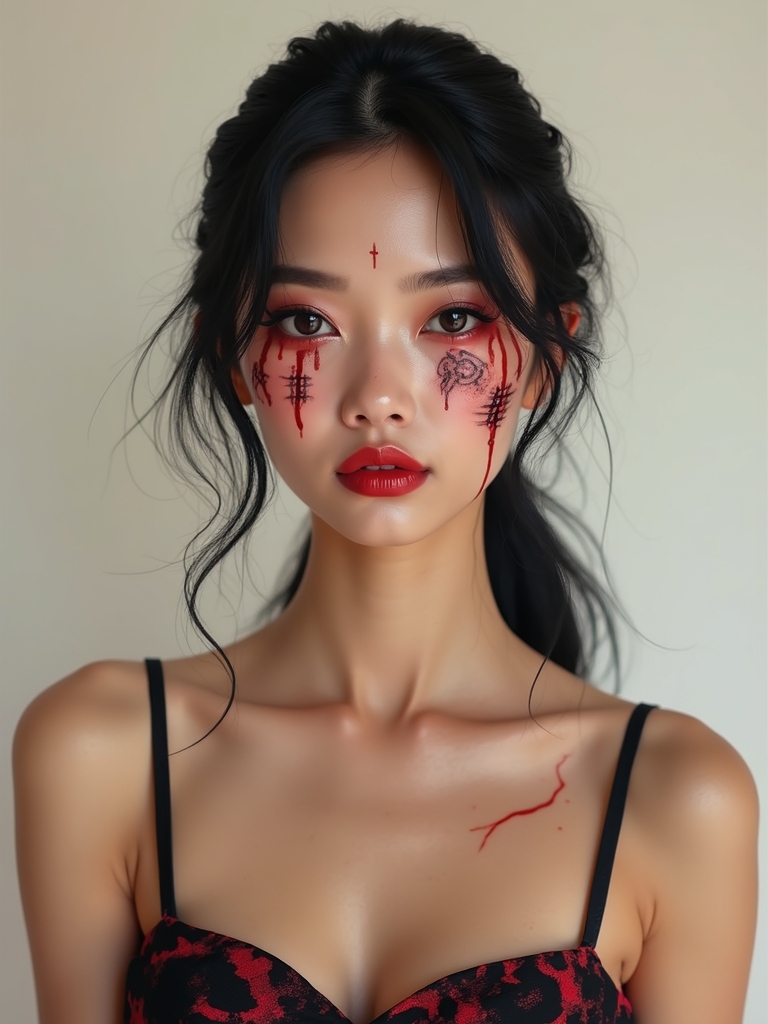 sukuna inspired anime makeup transformations