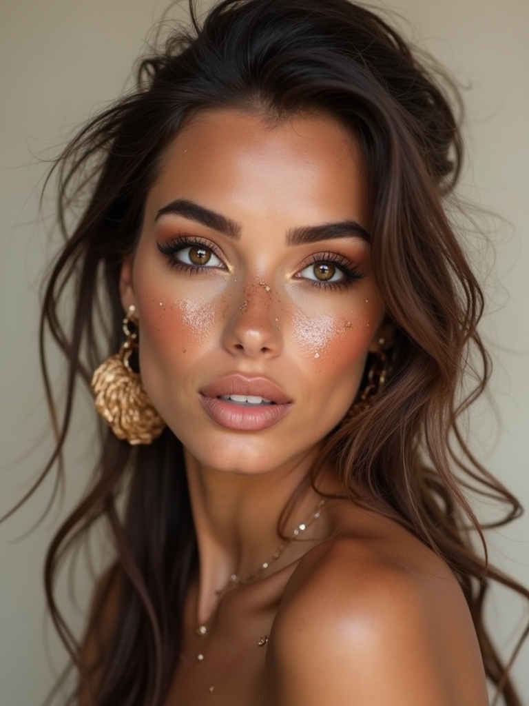 sun kissed briny freckled bronze