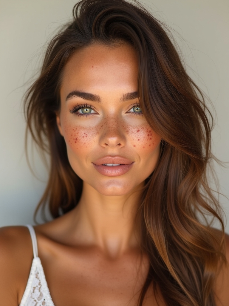 sun kissed freckled beach bronze