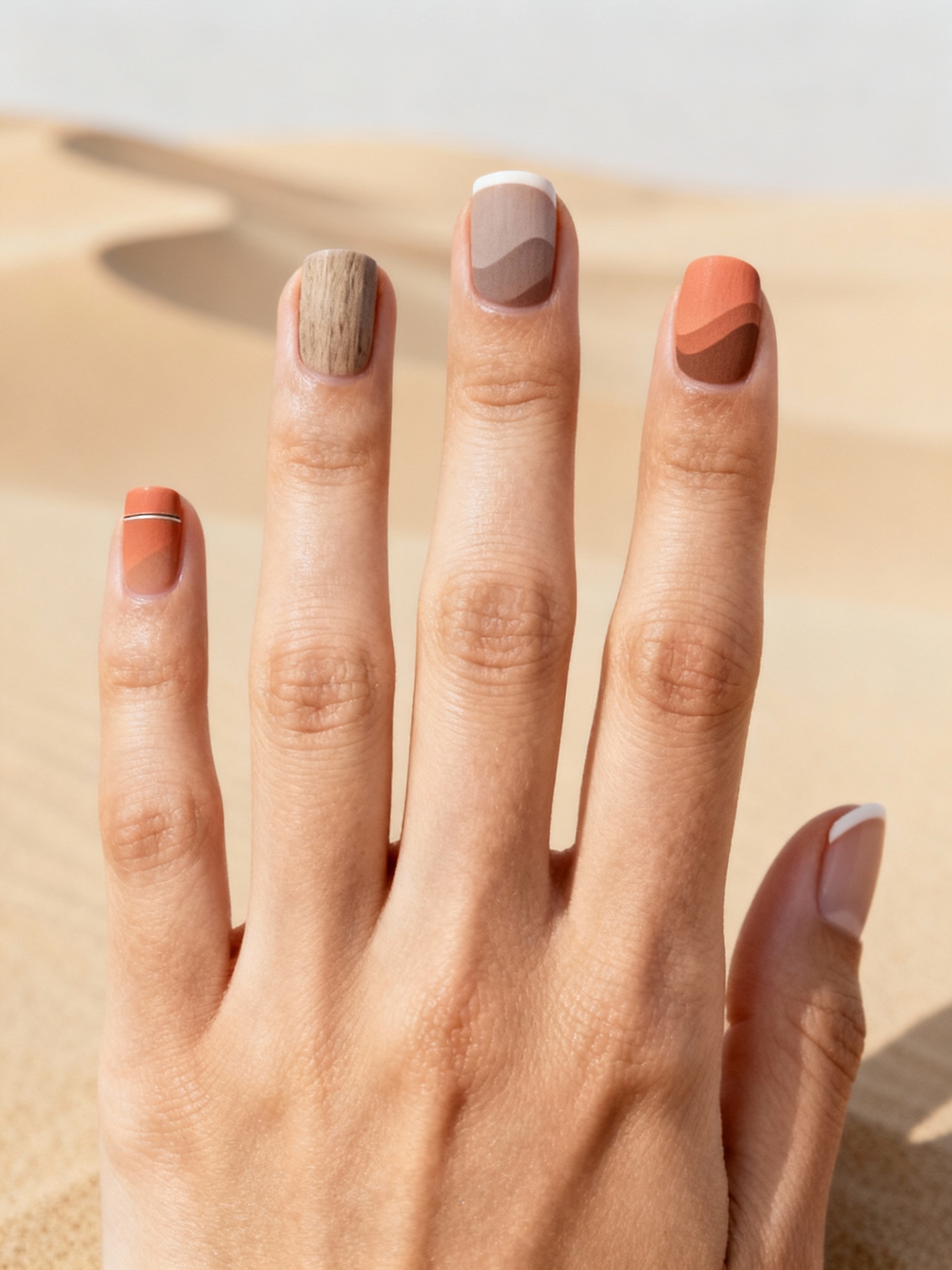 sun washed sand dune nails