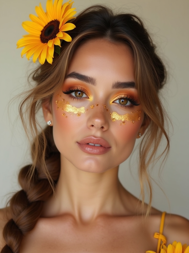 sunflower inspired radiant golden accents